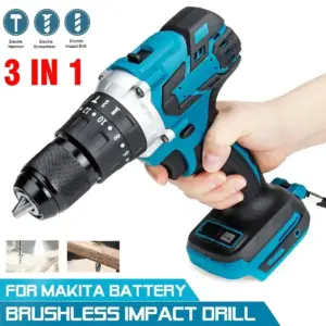 3 IN 1 520N.M Torque Electric Impact Drill 10mm Chuck Flat Drill Hammer 4000rpm Electric Screwdriver for Makita 18V Battery