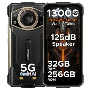 DOOGEE Fire 7 Ultra 5G Rugged Phone 125dB Speaker Support POC 6.6'' Screen 13000mAh Battery 8GB 256GB Android 15 Smartphone NFC