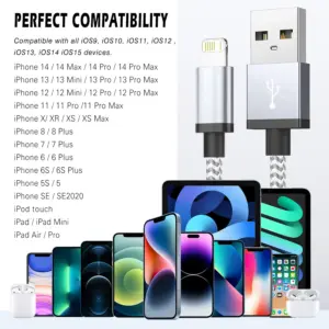 Fast Charging USB Charger Cable For iPhone 14 13 12 11 Xs Max Xr X 8 7 6 Plus iPad Origin Mobile Phone Long Data Cord 1m 2m 3m 6 kf Sf4e90813335948ebab72e3838be8ba4dX