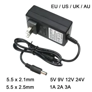 AC110-240V To DC 5V 9V 12V 24V 1A 2A 3A Universal Power Adapter 5.5*2.1/2.5mm EU US AU UK Supply Charger for LED Strip Light TV