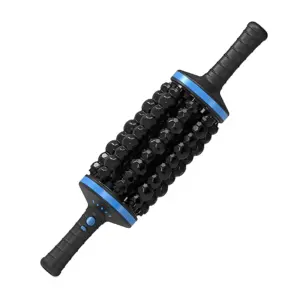 Percussion Massage Roller Gun 5 Speed Electric Deep Tissue Massager Rolling Head & Hands-Free Stand Rechargeable Muscle Therapy