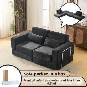 Vacuum compression sofa, living room sofa dual-purpose folding, small apartment fabric sofa, a variety of combinations
