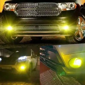 2x H11 H8 Super Bright LED Bulbs 3000K Yellow 100W 1500LM DRL Fog Light 20-SMD 4 kf Sf854e16e48b74e47837bdbb74dbd2f74w