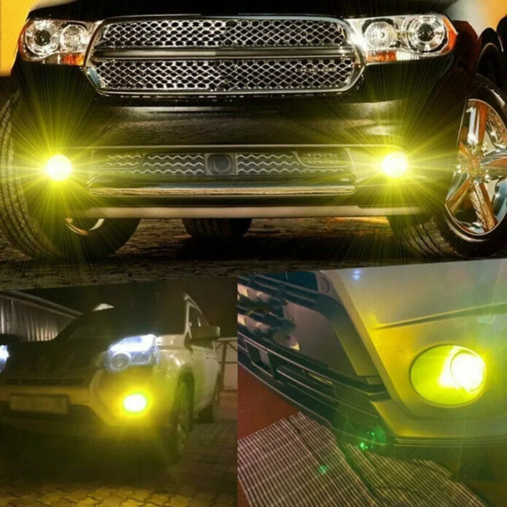 2x H11 H8 Super Bright LED Bulbs 3000K Yellow 100W 1500LM DRL Fog Light 20-SMD 11 kf Sf854e16e48b74e47837bdbb74dbd2f74w
