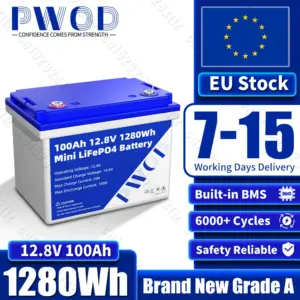 BCI Group 24 PWOD LiFePO4 Battery Pack 100AH 12V Lithium Iron Phosphate Cell for RV,Trolling Motor,Marine,Yacht,Camping