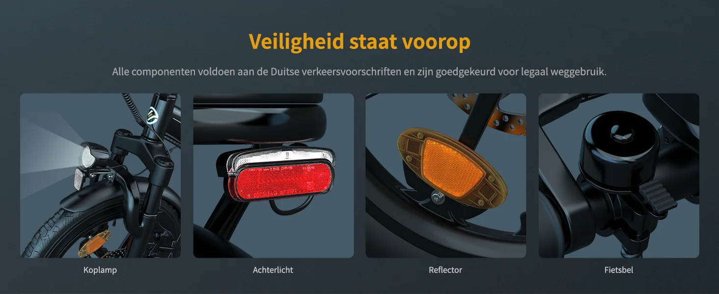 ESKUTE D100 Foldable E-Bike 250W Powerful Motor 36V13AH Lithium Battery Adult Electric Bike 16 Inch Tire City Commuting E-Bike 12 kf Sf9dd51217a164f2a8537dc53571447b4D