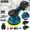 Gisam 7000RPM Brushless Car Polisher 6Gear Wireless Car Polishing Machine Electric Polish Machines Tool For Makita Battery Pin