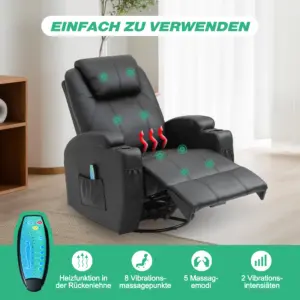 Black massage chair 360 ° rotating lounger functional sofa 5 kf Sfb2a4dd08f0c444a95c44a9cf758e324f