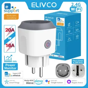 eWelink Smart Socket EU16A/20A Wifi Smart Plug With Power Monitor Smart Life APP Remote Control Support Google Assistant Alexa