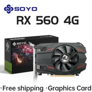 SOYO AMD Radeon RX550 4GB GPU GDDR5 14nm For Desktop PC Games Video RX560 Graphics Card 128bit RX 550 Computer Components