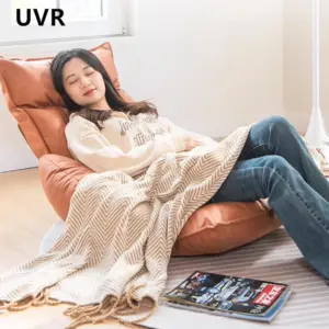UVR Lazy Sofa Chair Foldable Tatami Bed Living Room Single Arm Backrest Stool Balcony Window Reading Chair Household Recliners