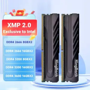 KingBank RAM Memory DDR4 16gbx2 8gbx2 2666MHz 3200MHz 3600MHz XMP 8GB 16GB 32GB Memoria RAM 288pin Only for Intel CPU