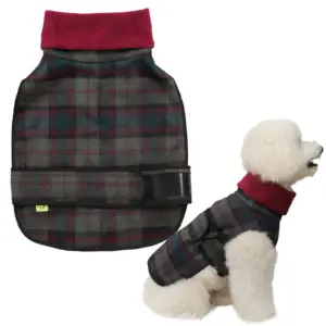 Stylish Water Repellent Warm Cosy Puppy Dog Apparel Warm Large Fluffy Stretch Dog Clothes Jumpers Vest Coat