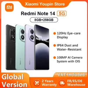 Global Version Xiaomi Redmi Note 14 5G Smartphone NFC MTK Dimensity 7025-Ultra 108MP Camera 5110mAh Battery 45W Turbo Charging