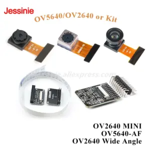 OV2640 Mini/Wide Angle OV5640-AF CMOS 2/5 Megapixel with Auto Focus and Scanning Recognition Surveillance Board Kit