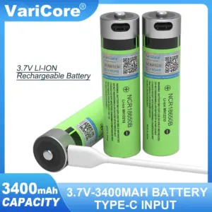 New 3.7v 18650 3400mAh Lithium Battery TYPE-C Rechargeable batteries NCR18650B for Travel portable Remote Control Flashlight