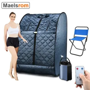 3L 1000W Portable Steamer Sauna Foldable Lightweight Steam Generator for Home Bath Spa with Protection Bag & Chair Body Slimming