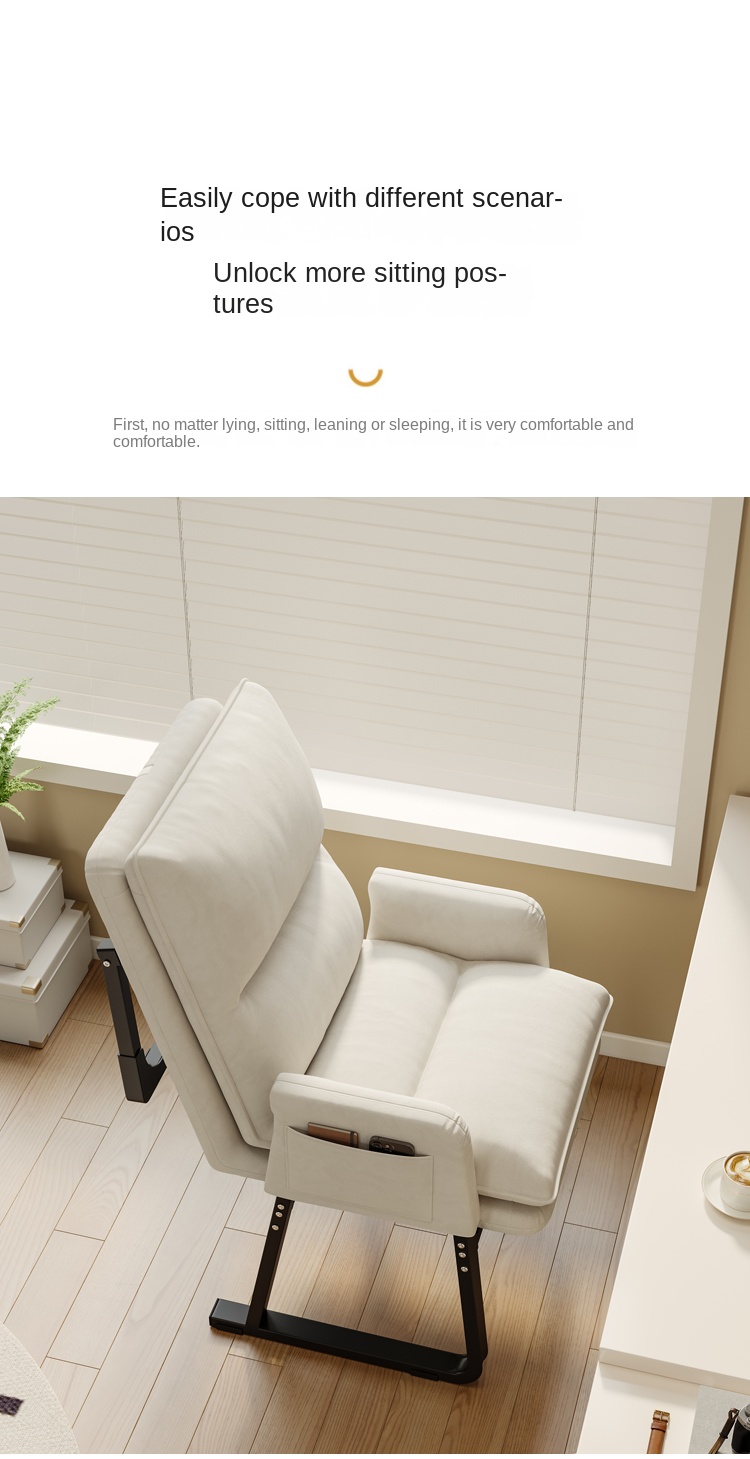 UVR Lazy Chair Light Luxury Armchair Ergonomic Design Foldable Lazy Sofa Chair Home Balcony Modern Leisure Chair Furniture 18 r 324cb78a0f354d8ba586ce916a07e2f3