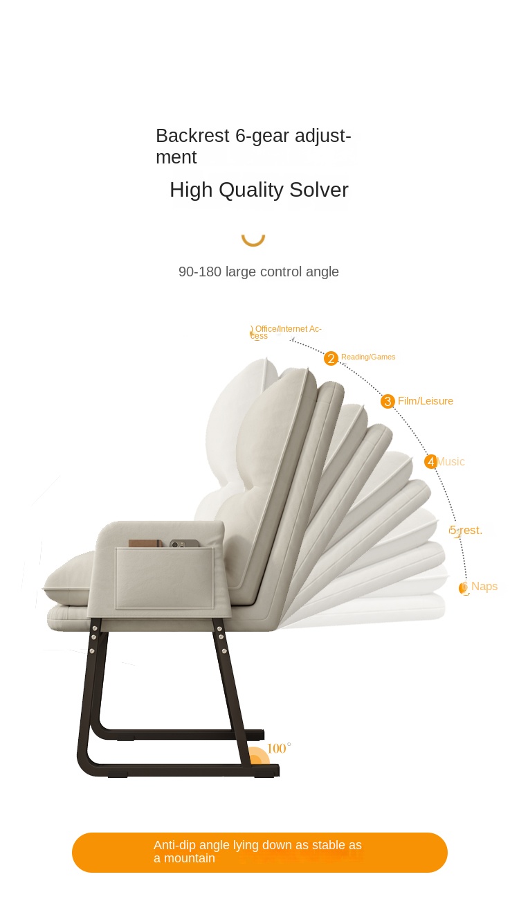 UVR Lazy Chair Light Luxury Armchair Ergonomic Design Foldable Lazy Sofa Chair Home Balcony Modern Leisure Chair Furniture 10 r aa76e80d67c24a04b04e95ebd12ce685