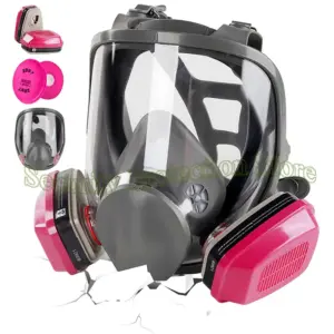 6800 Full Face Respirator Gas Mask Reusable Respirator Mask with Filters 60921 2097 Anti-fog Paint Spray Dust Chemicals