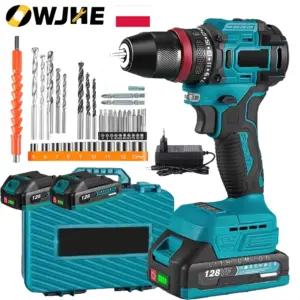 OWJHE 2 in1 Brushless Electric Screwdriver Hammer Cordless Drill Impact Multifunctional Power Tool For Makita 18V Battery