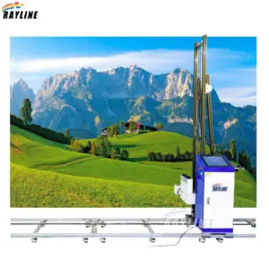 3D UV Intelligent Vertical Glass/Wood/Ceramic Wall Printer Digital Inkjet Direct to Wall Printing Painting Machine