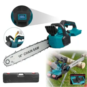 16Inch 8000W Brushless Electric Chainsaw LED Auto Oiling Cordless Woodworking Garden Chain Saw Power Tool For Makita Battery ﻿