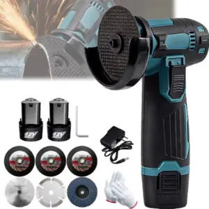 12V Cordless Electric Angle Grinder 500W 19500rpm Mini Polishing Grinding Machine Diamond Power Grinder With 2 Battery