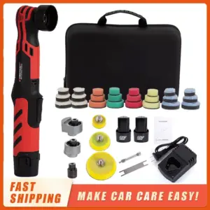 DWiusty 12V Mini Car Polisher Cordless Multi Polisher Car Buffer Polisher 6 Speeds 3 Shafts Car Detailing Tool for Headlights