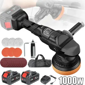1000W Cordless Car Polisher 6Gear Adjustable Auto Electric Waxing Sanding Sealing Glaze Polishing Rechargeable Battery PowerTool