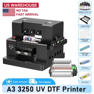 A3 UV DTF Printer for A3/A4 L805 UV Flatbed Printer A4 UV Printer Machine For Varnish Print Metal Acrylic Wood Sticker Printer