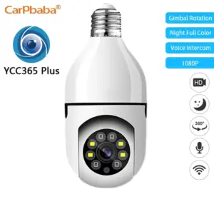 CARPBABA YCC365 Plus 1080P Wifi Bulb E27 Surveillance Camera Color Night Vision 360° Rotating Two-way Talk Smart Home