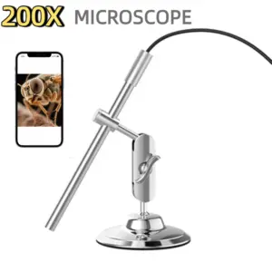 Handheld Digital Microscope Camera 1080P HD USB 8.5mm Inspection Camera 10x-200x Magnification Microscopes With 8 LED For USB C