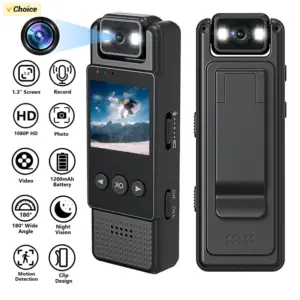 Mini WiFi Body Camera 1080P HD Sports Cam Screen Display with IR Night Vision Wireless Video Recorder Camcorder