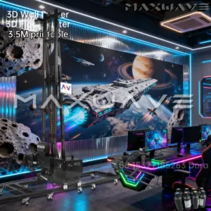 3D Vertical Wall Floor Printer 2 in 1 Wall Printing Machine Ground Printing Glass Wood Ceramic Printing Real 7 Color Vivid HD