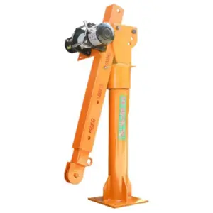 1000kg Mini Hydraulic Electric Winch 12v Pickup Truck Crane Truck Mounted Lifting Crane for Sale