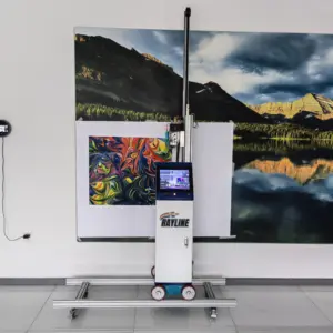 AI 4K Wall Printer Automatic Splitting and Positioning of Images, Unlimited Length/Width Vertical UV Ink Wall Printing Machine