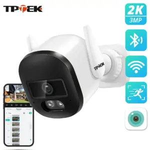 2k 3MP WIFI Camera Outdoor IP66 Surveillance Security Protection Video IP Camera Wireless AI Human Detect iCSee CCTV Bullet Cam