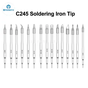 PHONEFIX C245 C470 Series Soldering Iron Tips Head for JBC Station Soldering Iron Repair PCB IC Tools Universal T245 T470 Handle