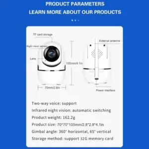 Mini IP Camera 1080P CCTV HD Surveillance Smart Night Vision Intelligent Tracking YsxLite APP Security Wifi Camera Baby Monitor 6 kf S34805246813440178216e4e69aef8a176