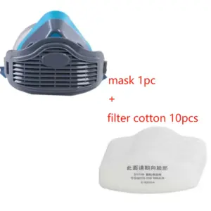 3200silica gel Half Mask Respirator Suitable For Spray Paint Carpentry Grinding House Decoration And Filter Accessory