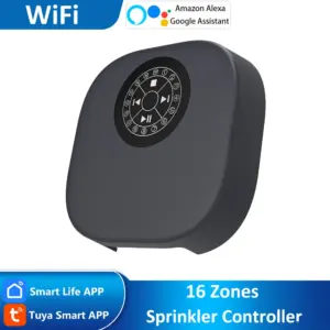 Tuya Smart Home 16 Zone Wifi Watering Timer Irrigation Sprinkler Controller Remote Access Weather Aware Timer Valve Alexa Google