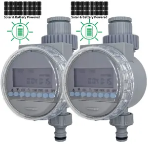 Oasis Garden Solar Battery Powered Watering Timer Drip Irrigation Greenhouse Electronic Automatic Irrigator Controller System
