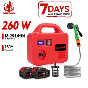ONEVAN Cordless Rechargeable Electric Water Pump 260W Portable Garden Lawn Watering Power Pump Tools For Makita 18V Battery Pin