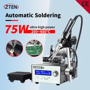 ZTEN 24V 75W Semi Automatic Spot Welding Machine 200-480 ℃ Spot Welder Soldering Machine Circuit Board Welding Equipment