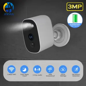 JOOAN 3MP WiFi Surveillance Camera Outdoor Wireless Battery Powered Security Camera PIR Motion Alarm Cloud Storage
