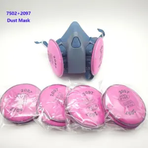 Maska przeciwgazowa silikonowa 7502 z filtrem 2097 do malowania natryskowego, spawania, szlifowania i prac stolarskich