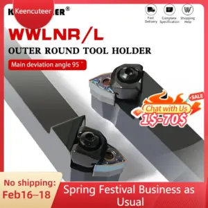 1pc WWLNR2020 WWLNR2525 WWLNR3232 External Turning Tool Holder WNMG Carbide Inserts WWLNR Lathe Bar CNC Cutting Tools Set