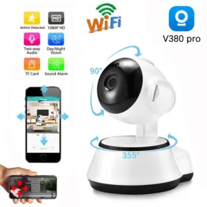 IP Camera V380 Pro HD Cloud Smart Surveillance Home Wireless Intelligent Auto Tracking Of Human Camera CCTV Network Wifi Camera