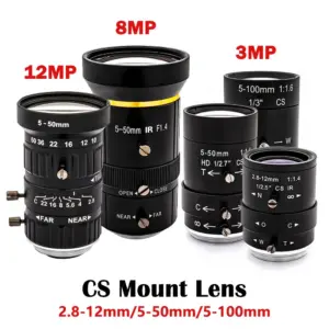 CCTV CS-Mount Zoom Lens 2.8–12 /5–50 /50–100 mm High Definition Industrial Cameras Manual Varifocal Lens Surveillance Cam